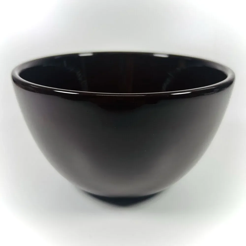 Set Of 2 Pottery Barn Sausalito Dark Chocolate Brown Cereal Soup Bowls 6